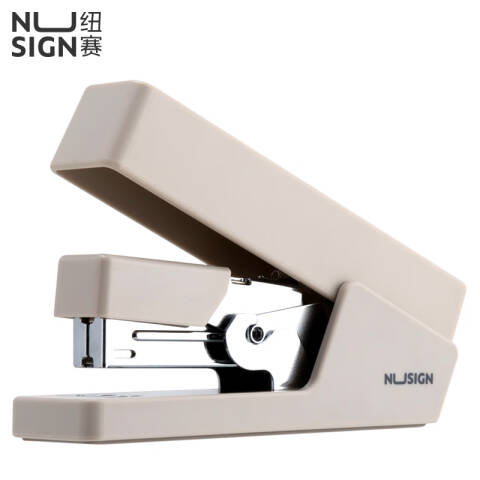 得力deli 纽赛NS081省力订书机(浅灰)