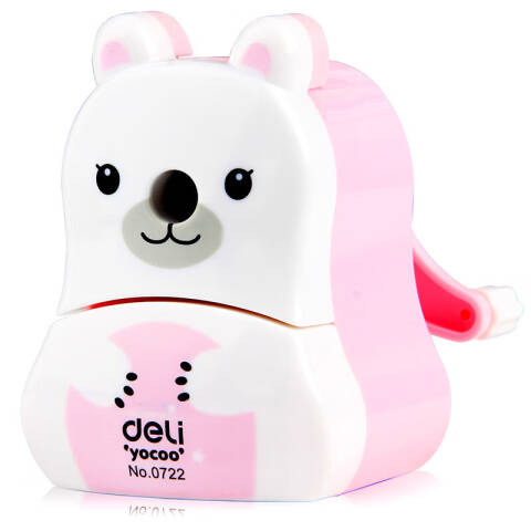 Deli/得力 0722削笔机(浅红)