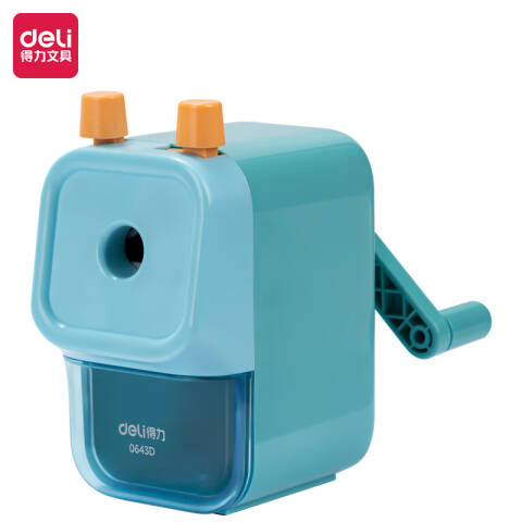 Deli/得力 0643D大口径手摇削笔机(蓝色)(盒)