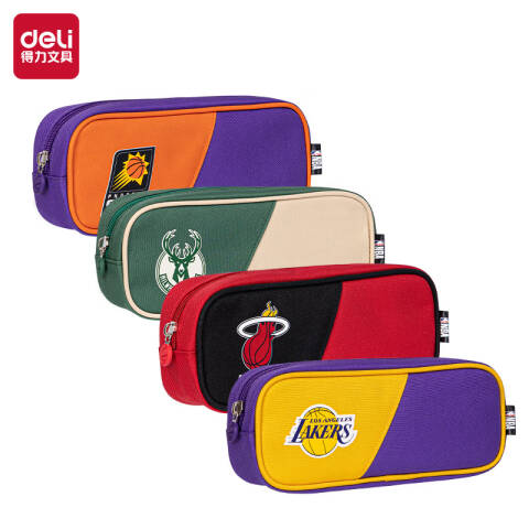 Deli/得力 66771A运动NBA大方包多用途笔袋(混-NBA)(个)