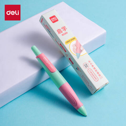 Deli/得力 SH169-09启学自动书写铅笔0.9mm(绿粉)(盒)