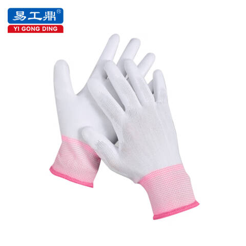 易工鼎 防静电手套 碳纤维PU涂掌手套 S码 10双/包