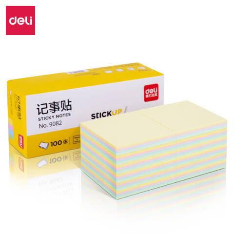 Deli/得力 9082记事贴(混)76*76mm(包)