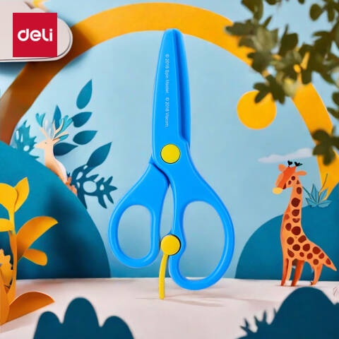 Deli/得力 6075学生剪刀(蓝)(把)