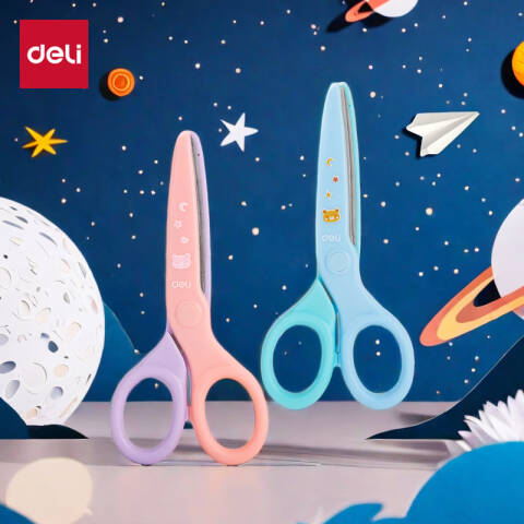 Deli/得力 6023S星际启航特工学生剪刀(混)(把)