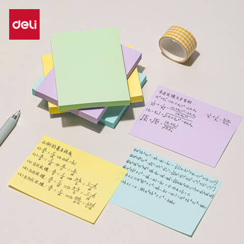 Deli/得力 BT203劲贴记事贴76mm×101mm100张(黄色)(本)