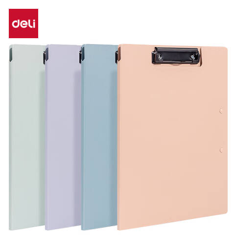 Deli/得力 PE119乐素发泡PP双夹折页板夹(混)(个)