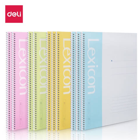 Deli/得力 7688办公螺旋本(混)-60张-A4(本)