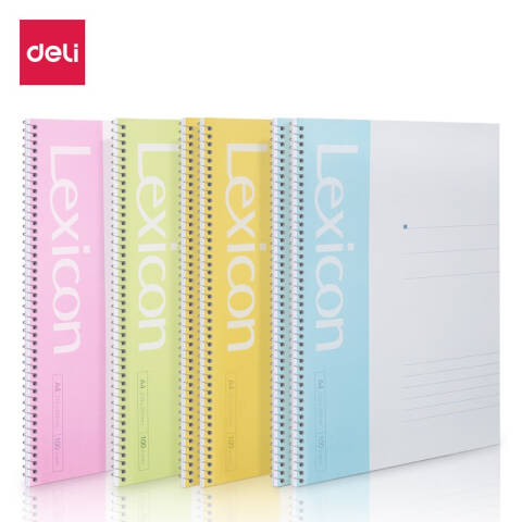 Deli/得力 7690办公螺旋本(混)-100张-A4(本)