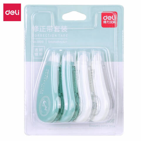 Deli/得力 优酷8109修正带组套装(混)(4只/卡)