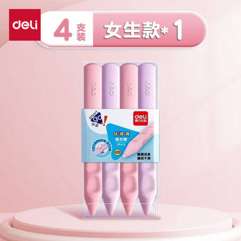 Deli/得力 VP413_洞洞橡皮擦(粉)(盒)