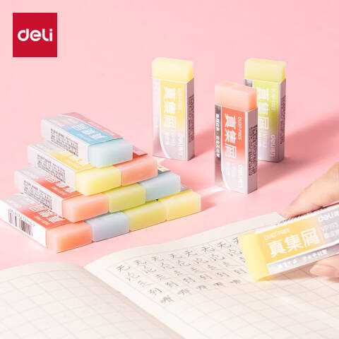 Deli/得力 VP193果冻色大号橡皮擦(混)(块)