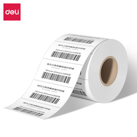 Deli/得力 12314塞纳河三防热敏标签纸60*30mm-800枚(白)(3卷/筒)