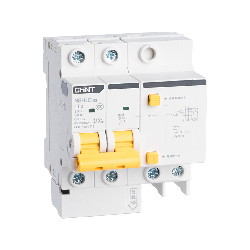CHINT/正泰 NBHLE-63剩余电流动作断路器 NBHLE-63 2P C10 50mA