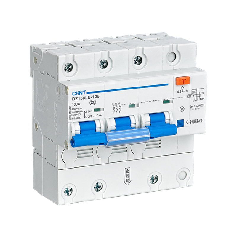 CHINT/正泰 DZ158LE-125H 剩余电流动作断路器 DZ158LE-125H 3P 80A 300mA 10kA