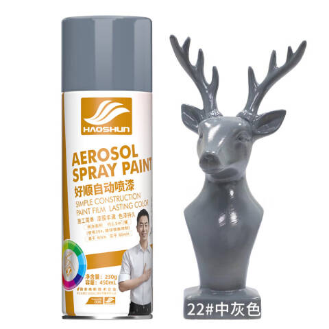 HS/好顺 自喷漆 22中灰 450ml