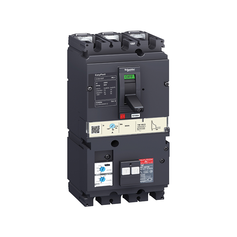 施耐德 CVS塑壳漏电保护断路器 VIGICVS250N TM200D 3P3D(3P)漏电脱扣