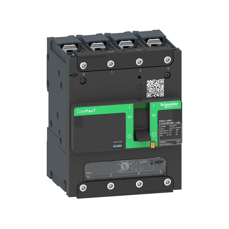 施耐德 NSXm E 塑壳配电保护busbar NSX100M E TM50D 4P3D 固定式 接线片/母排连接器(板前接线) (新)