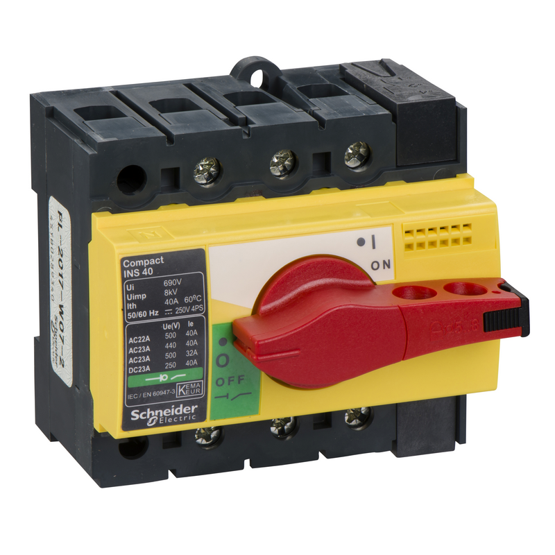 施耐德 INS负荷开关 INS40 3P 黄色面盖红色手柄(28916)