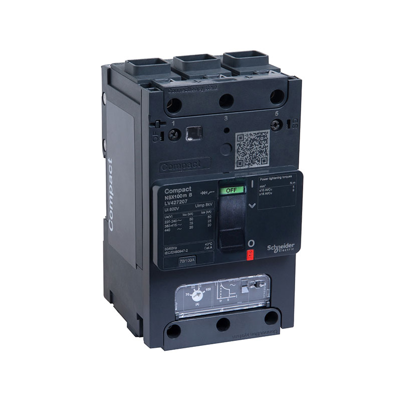 施耐德 NSXm E 塑壳配电保护busbar NSX100M E TM100D 3P 固定式 接线片/母排连接器(板前接线)