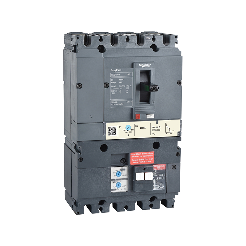 施耐德 CVS塑壳漏电保护断路器 VIGICVS160H TM125D 4P3D(4P)漏电报警