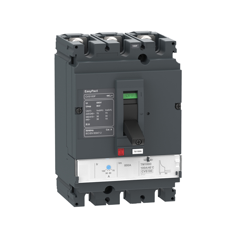 施耐德 CVS交流塑壳配电保护断路器 CVS100F TM80D 3P3D(3P)固定式前接线