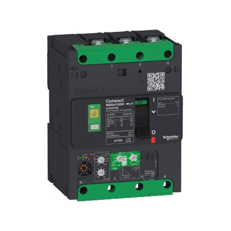 施耐德 NSXm 塑壳漏电保护断路器 VIGINSXM63N MIC4.1(ELCB) 50A 3P3D 固定式 接线片/母排连接器