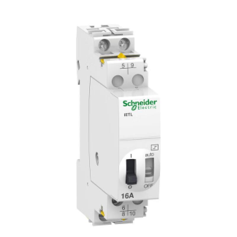 施耐德 iTL脉冲开关附件 扩展模块 iETL16A 1 O-C 1NO 130VAC 50-60Hz 48VDC 脉冲开关扩展