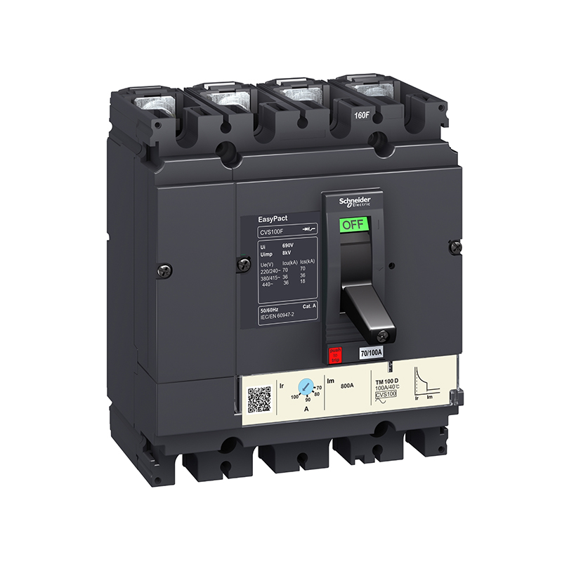 施耐德 CVS交流塑壳配电保护断路器 CVS100E TM15D 4P3D(4P)固定式前接线