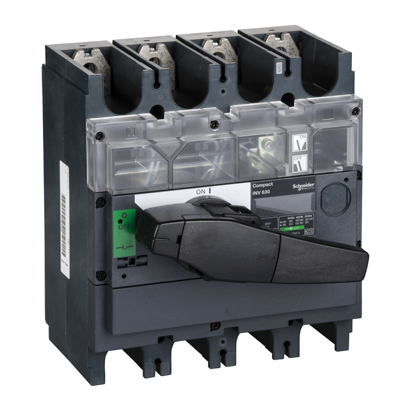 施耐德 INV 隔离开关 INV630 4P 标准产品、黑色手柄带可视断点(31175)