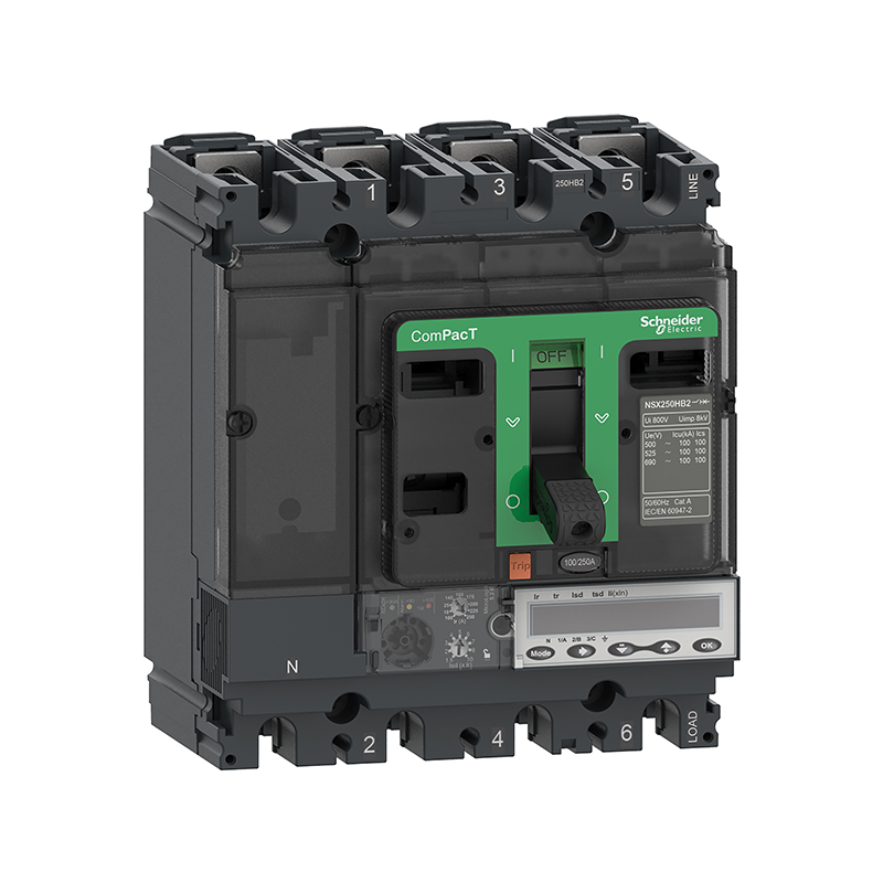 施耐德 NSX 塑壳断路器 NSX100N MIC5.2E 100A 4P4D (4P)固定式 (新)