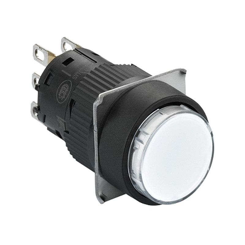 施耐德 国产XB6EAW塑料一体式圆形自复位带灯按钮 XB6-EAW1B1F 24V