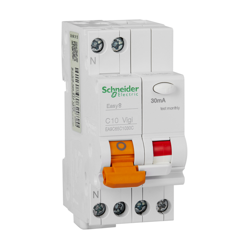 施耐德 EA9C65漏电保护断路器1P+N EA9C65 1P+N VIGI ELE 30MA AC 6KA C 10A