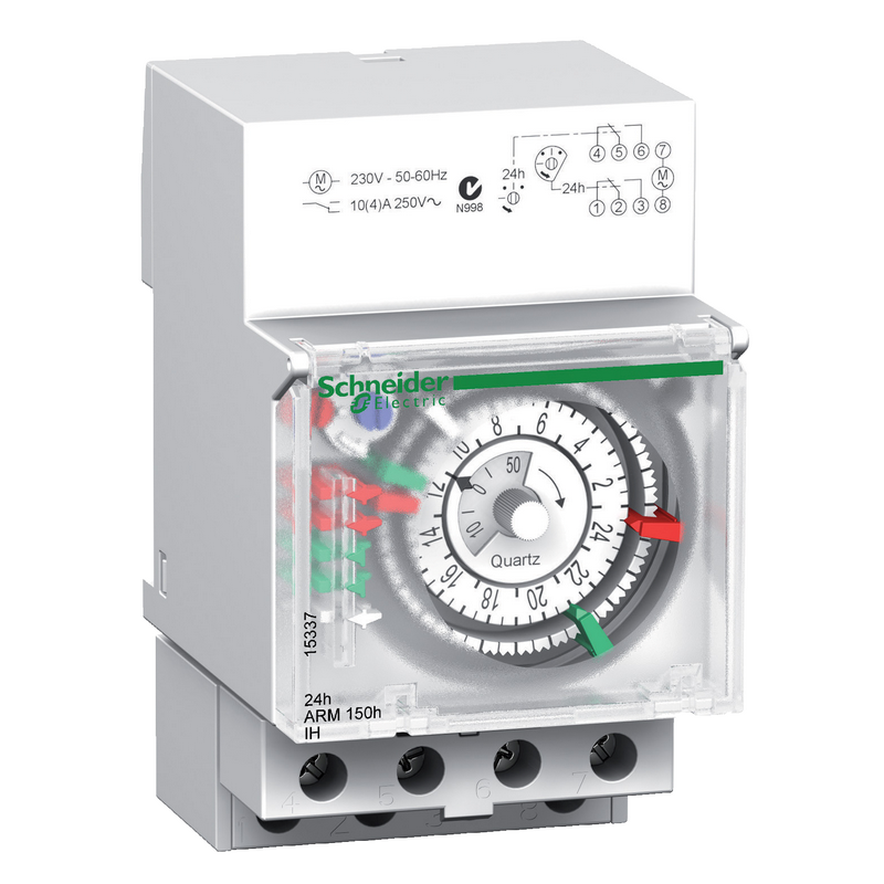 施耐德 IH机械式定时开关 IH 24H(2通道)定时开关(15337)