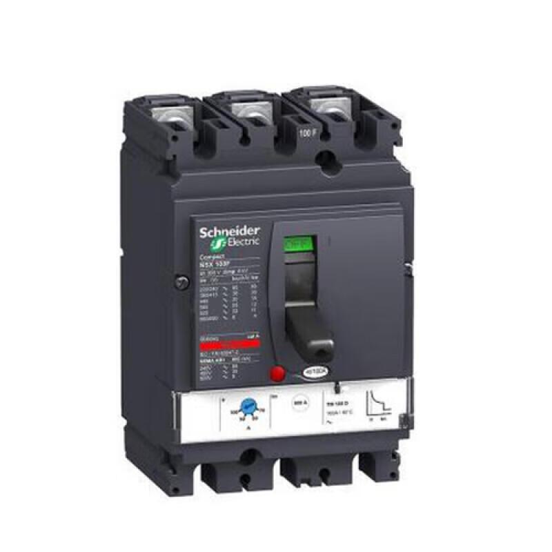 施耐德 NSX AC塑壳配电保护断路器 NSX160N TM100D 3P3D (3P) 电操 AC220V 固定式前接线