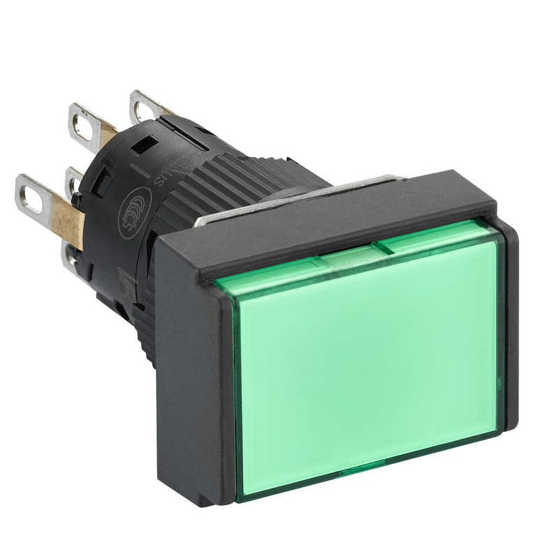 施耐德 国产XB6EDF塑料方形一体式自锁定带灯按钮 XB6EDF3B2F