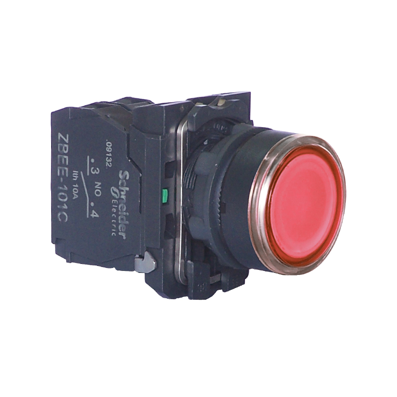 施耐德 国产XB5AW塑料平头带灯按钮 XB5-AW34M2C (ZB5AW343C+ZB5AW0M42C)