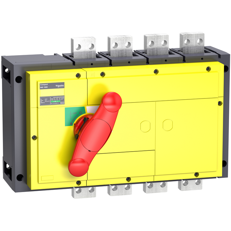 施耐德 INS 负荷隔离开关 Interpact INS1250 4极 带红色手柄