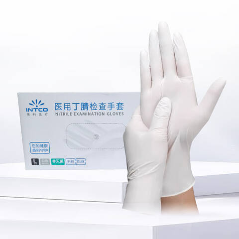英科医疗无色/半透明色L码(5.5g)PVC检查手套Y78