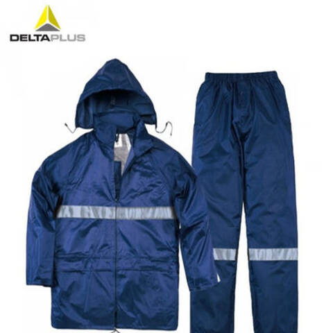 代尔塔XL藏青色(MA)EN400RE分体式涤纶雨衣套装20套/箱407004