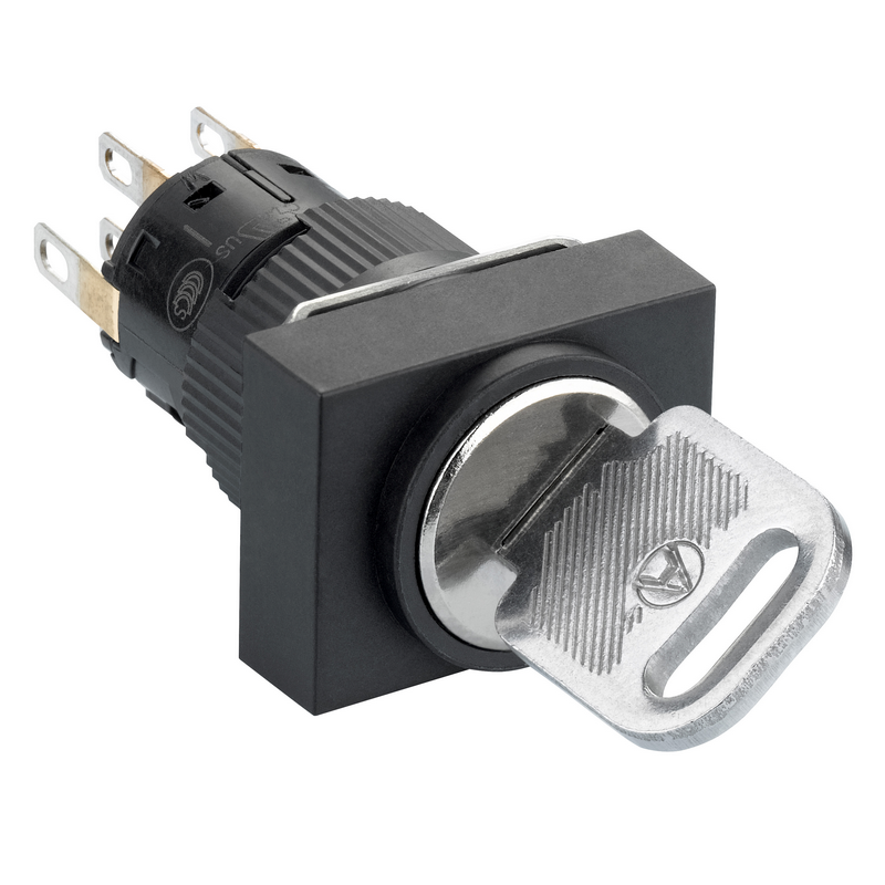施耐德 国产XB6EDG塑料一体式长方形钥匙开关 XB6EDG222F