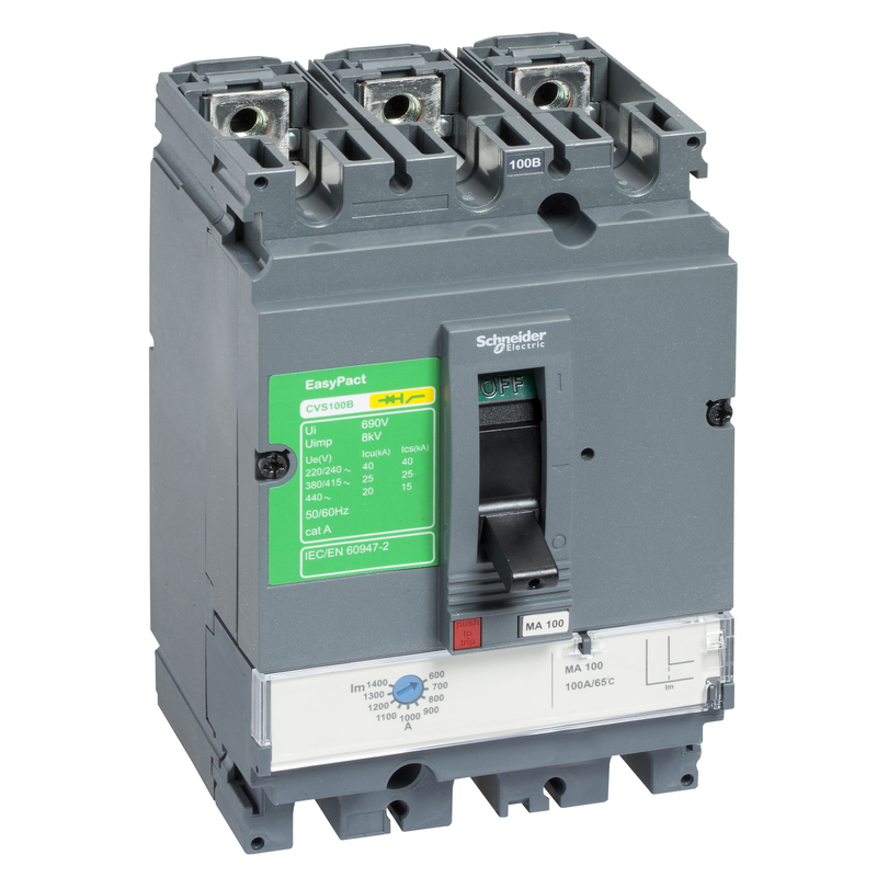 施耐德 CVS交流塑壳配电保护断路器 CVS100B TM50D 4P3D(4P)固定式前接线