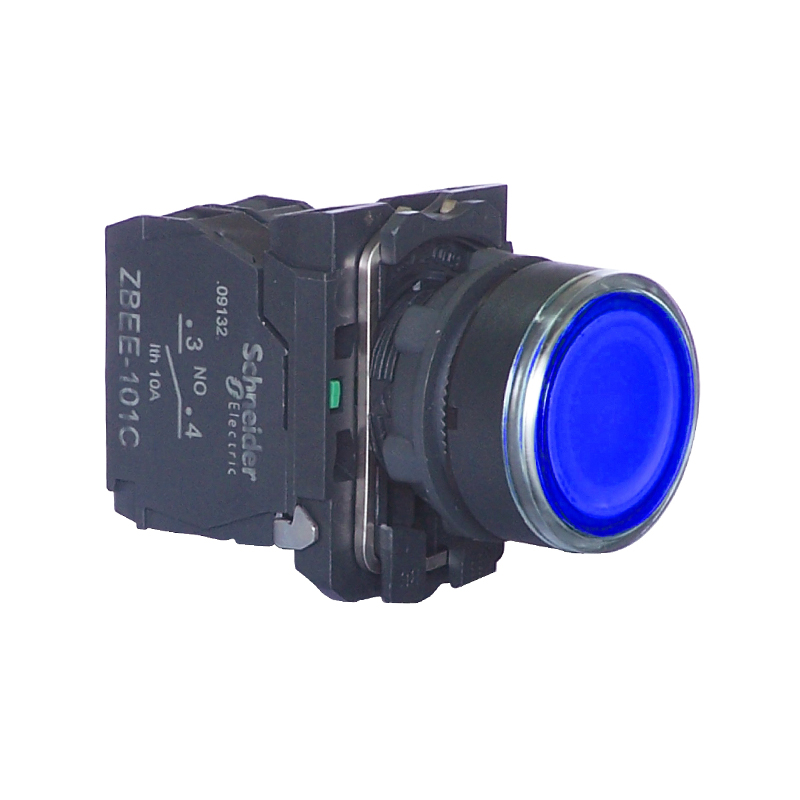 施耐德 国产XB5AW塑料平头带灯按钮 XB5-AW36B1C (ZB5AW363C+ZB5AW0B61C)