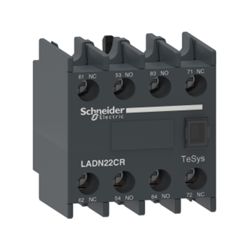 施耐德 国产TeSys D LAD辅助触点 TeSys Deca 辅助模块,2NO+2NC,高可靠 17V 1mA