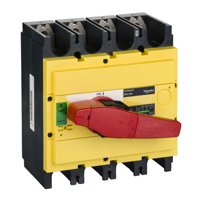施耐德 INS 负荷隔离开关 INS320 4P RED ROTARY HANDLE-YELLOW ESCUT
