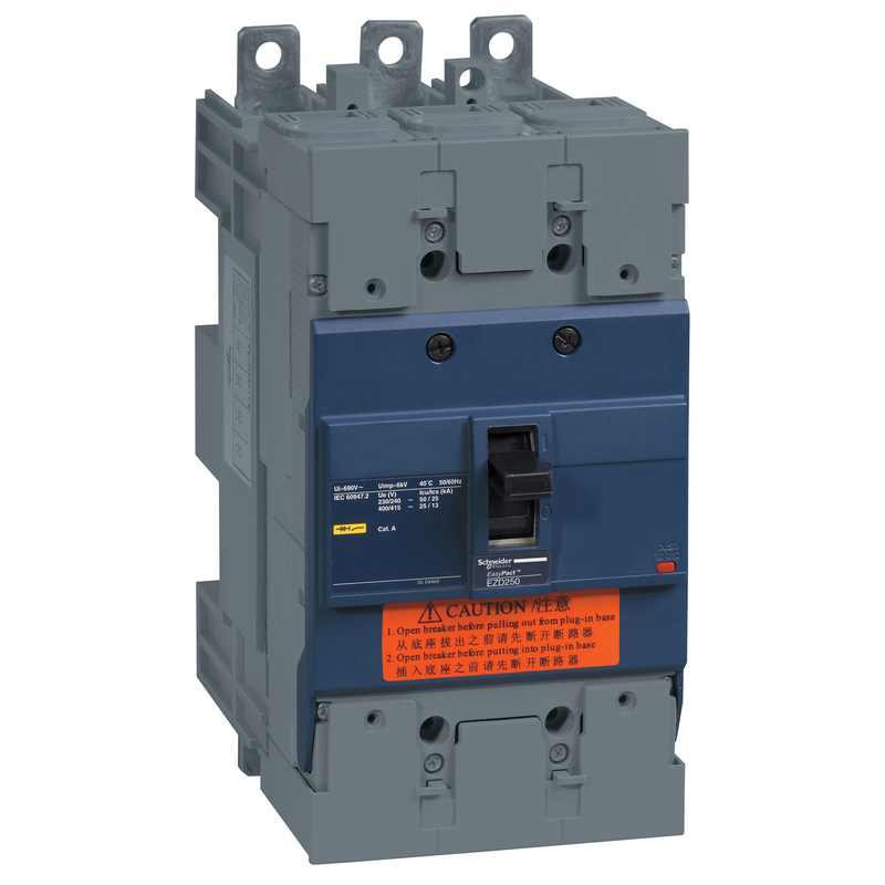 施耐德 EZD塑壳配电保护断路器 EZD250E-200A 插入式 3P(新)