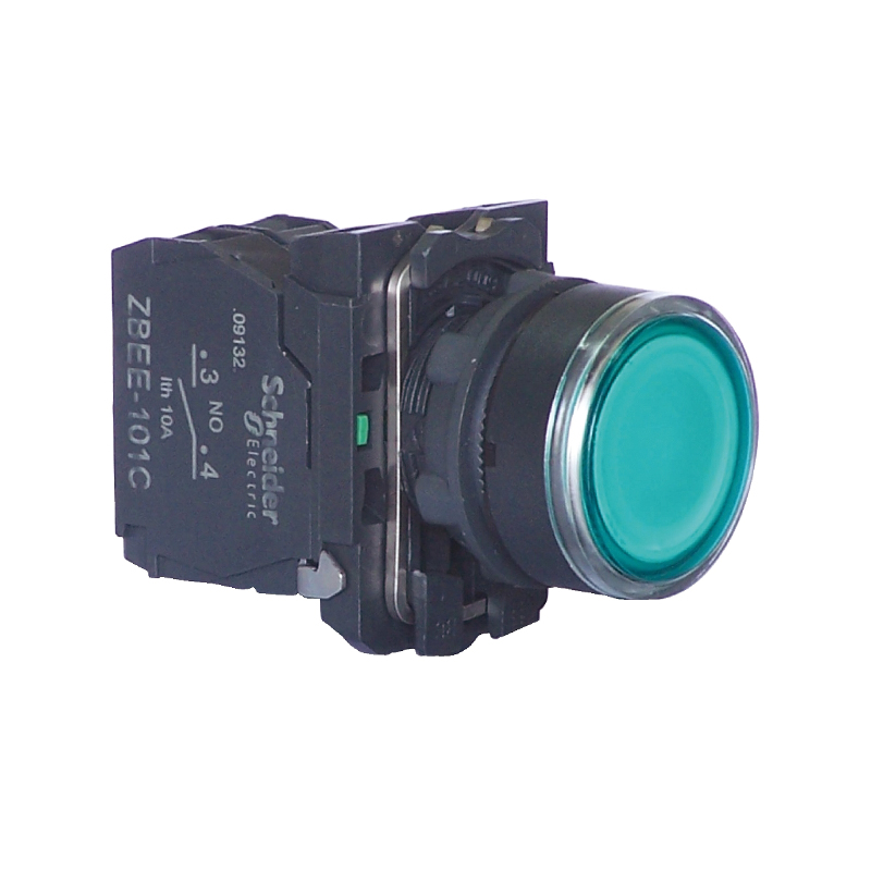 施耐德 国产XB5AW塑料平头带灯按钮 XB5-AW33M1C (ZB5AW333C+ZB5AW0M31C)