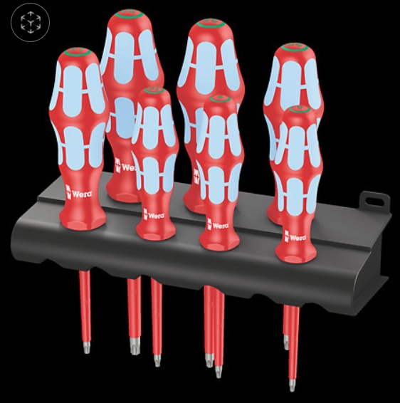 WERA/维拉 3167 i/7 TORX 螺丝刀组套 (不锈钢，含展示架) 05022767001