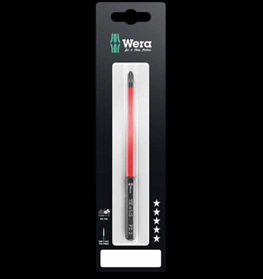 WERA/维拉 穿心米字绝缘螺丝刀杆彩色独立包装Kraftform Kompakt VDE 65 iS PZ 1 x 157 mm TIE SB 05006566001