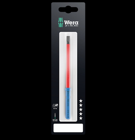 WERA/维拉 内六角绝缘螺丝刀杆彩色独立包装Kraftform Kompakt VDE 64 i 6,0 x 157 mm TIE SB 05006565001